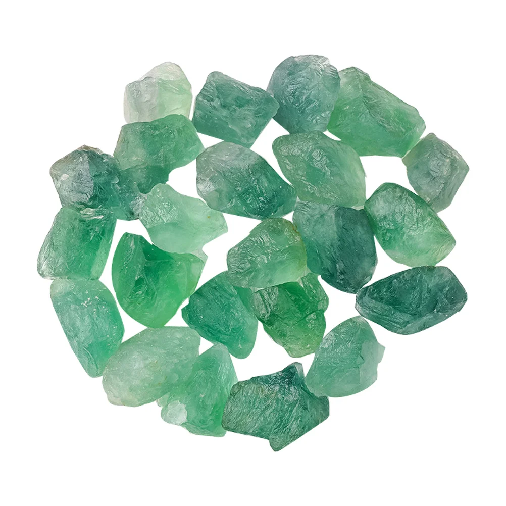 

500G Green Fluorite Rough Stones For Aromatherapy Diffuser Home Stone Decoration Diy Craft Vase Filler Aquarium Decorative Stone