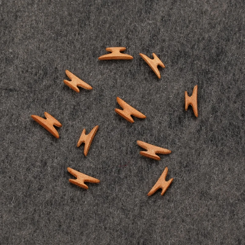 10PCS 5-15mm Length Miniature Wooden Mooring Cleat Model Sailing Boat Cleats DIY Craft Parts for Simulation Ship Accessories