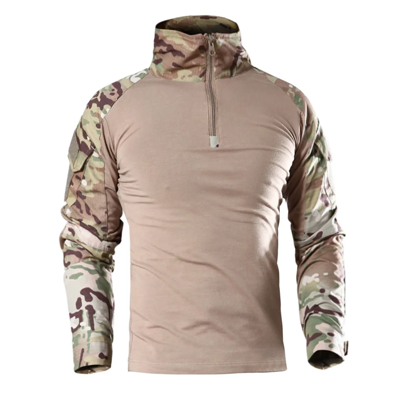 Imagem -04 - Mens Outdoor Sports Montanhismo T-shirt Combate Soft Air Shirt Camuflagem Multicam cp Camisa