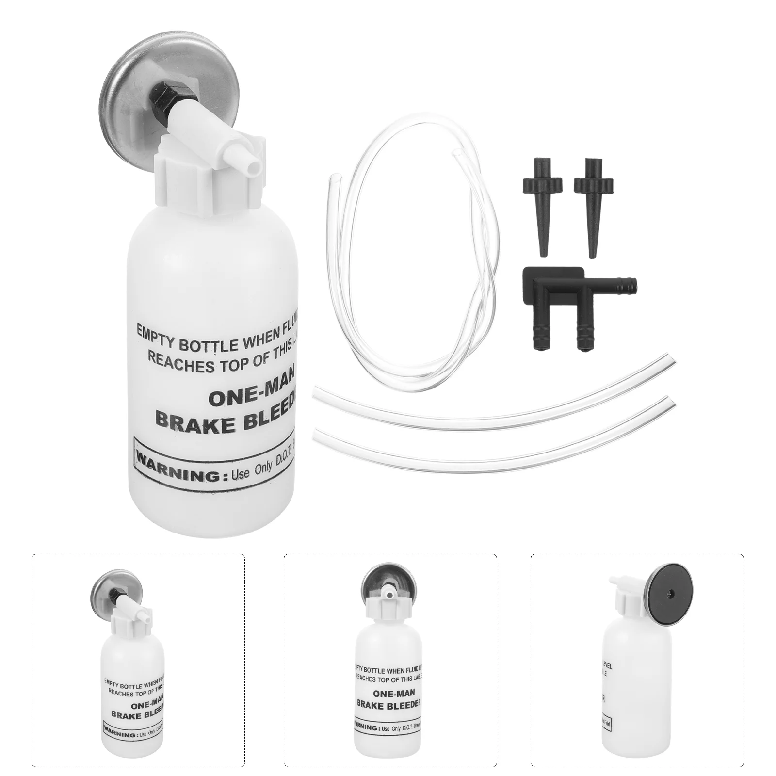 

Brake Bleeder Kit Car Fluid Changer 7psc Tube Replacement Machine Bottle White Bleeding Equipment and