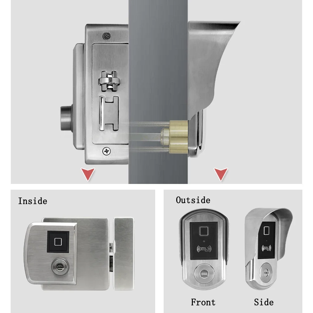 smart lock tuya  app BLE electronic digital fingerprint rim gate door lock selockey lock electronic IP65 waterproof