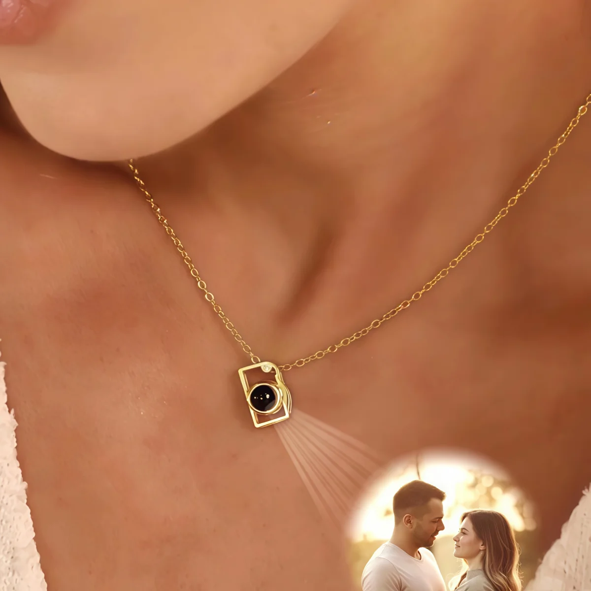สร้อยคอโปรเจคเตอร์ภาพถ่ายส่วนต - Custom Name Necklace Stainless Steel บทวิจารณ์และราคา