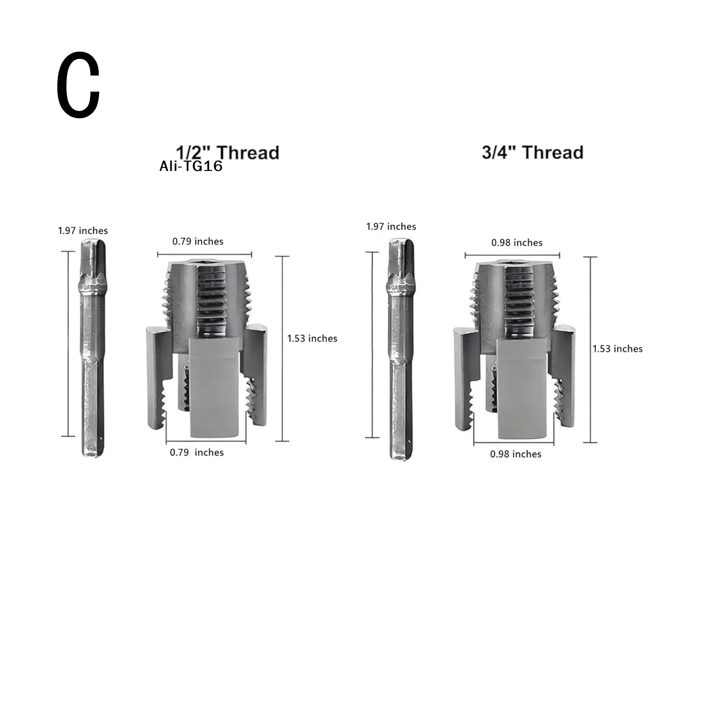【Ty2】1Pc2026 Pipe Thread Cutting Tool Integrated Internal & External Pipe Thread Tool Electric Drill Compatible PVC Threader Kit
