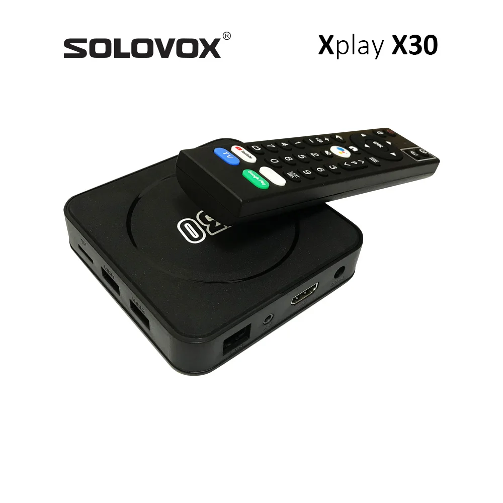 يتميز صندوق تلفزيون SOLOVOX Xplay Android 12 X30 ثنائي النطاق WiFi5 جيجا هرتز 2G 4G RAM 16G 32G ROM HD2.0 8K 22FPS HEVC Stalkermac X Player
