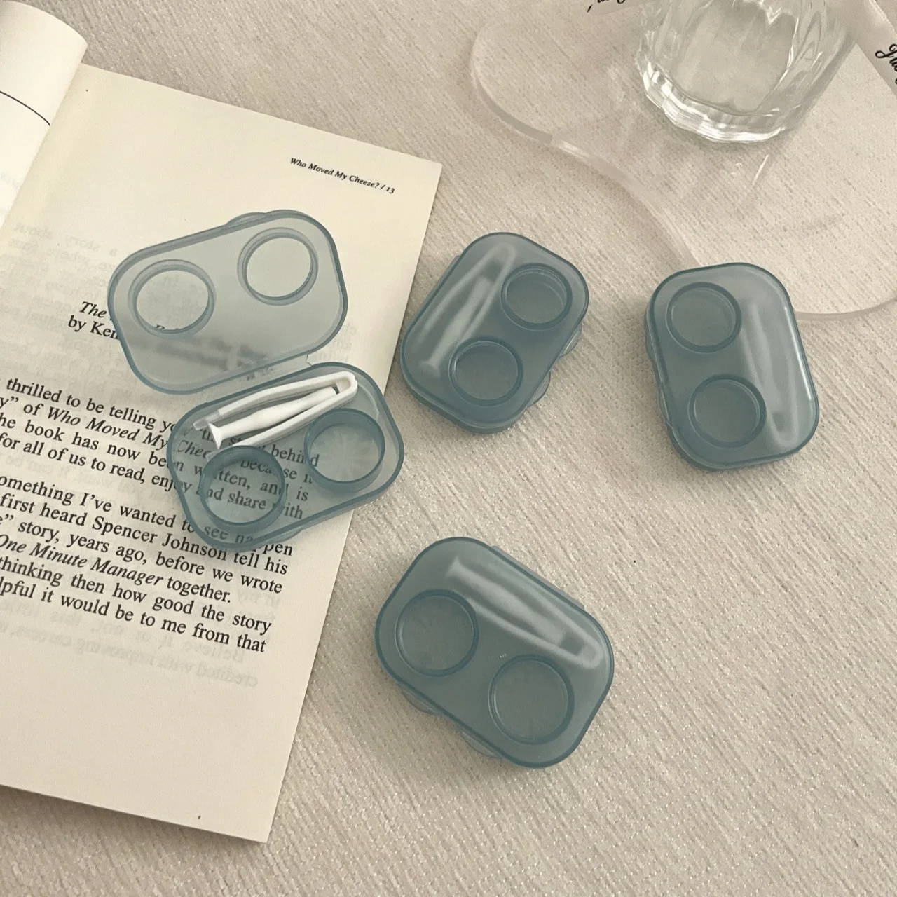 1-5 stücke Kontaktlinsen Fall Lagerung Box Tragbare Keine Notwendigkeit, Die Kappe Unschrauben Schüler Box Mit Pinzette Werkzeug für Reise Lagerung Box – Detail 7