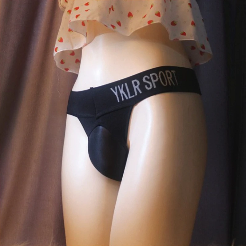 Big Bugle Pouch Sexy Thongs Mens Sexy Underwear Mid Waist Erotic T-back Panties Soft Male Sexy Lingerie Hombre Tanga G String 4