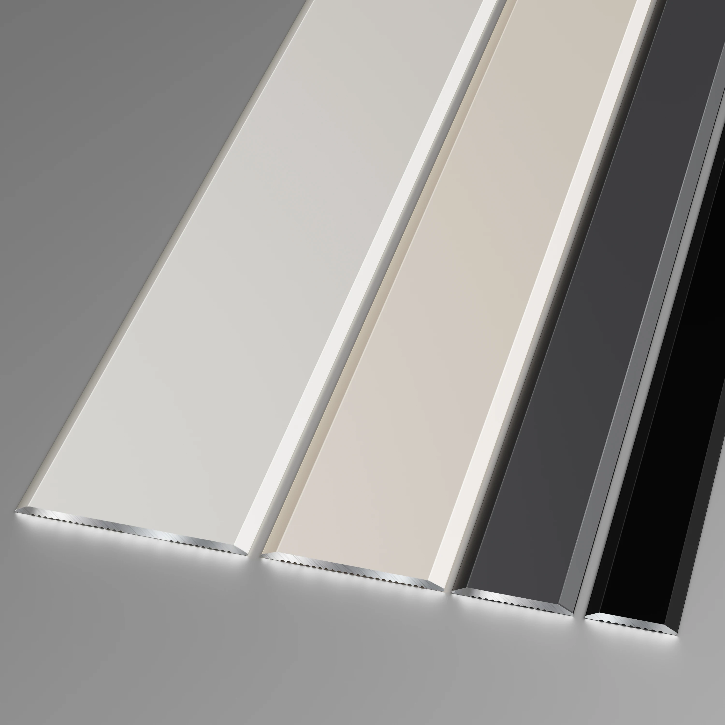 3Pcs 90cm Aluminum Straight Flat Trim Strip 30mm, Metal Tile Edge Transition Molding, Floor Wall Decorative Divider Strip, 7 Col
