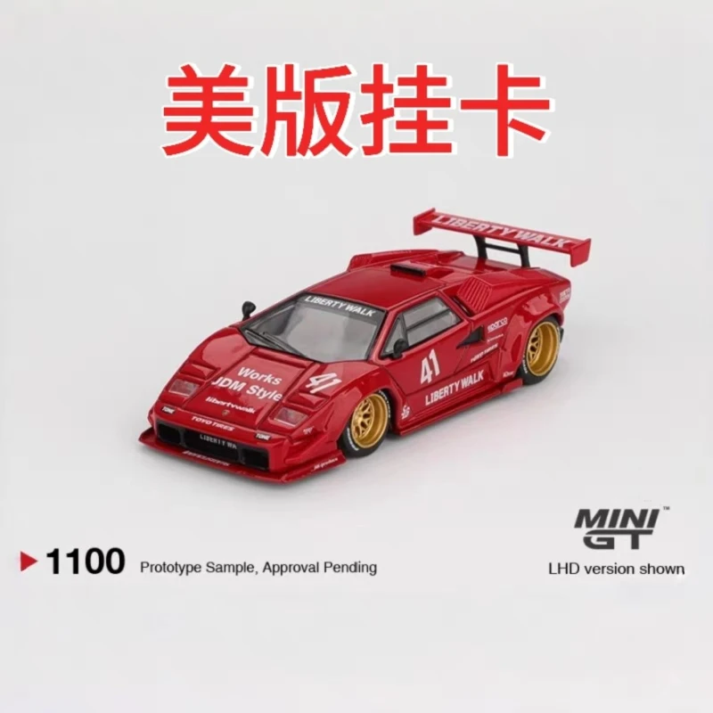 

MINIGT Lamborghini Countach LBWK #1100 Trailer 1:64 Alloy Car Model