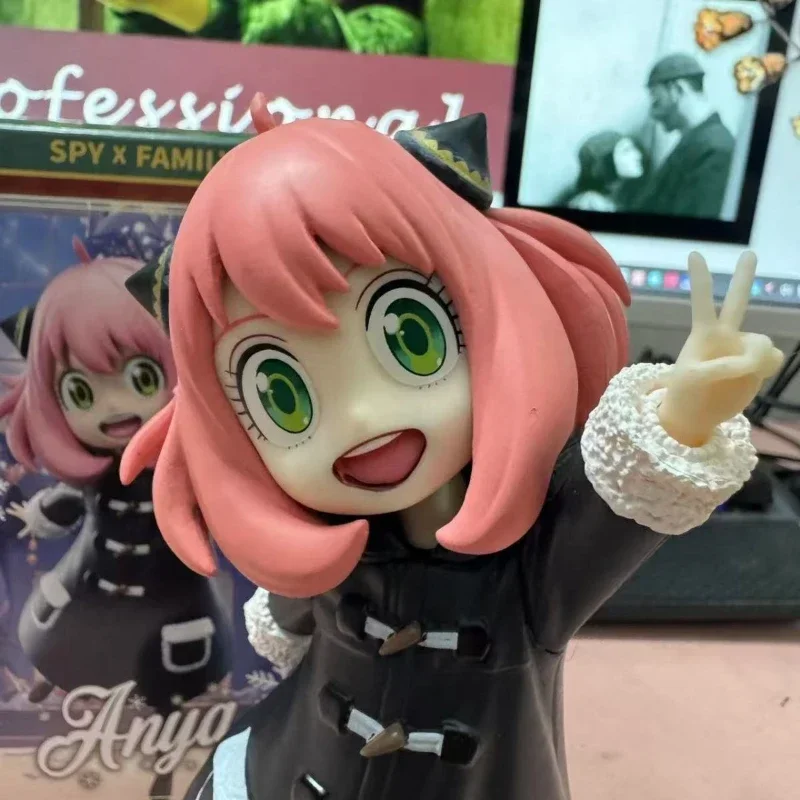 Anime Smiling Anya Forger Figurine GK Spy X Family Toys Decoration Anya Action Figures Cute Model PVC Collectible Dolls Gift