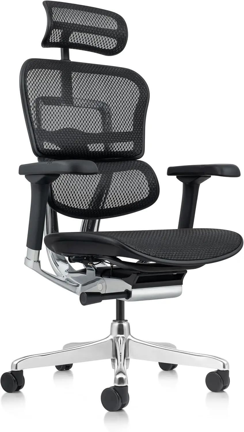 

Eurotech GEN2 High Back Black Mesh Office Chair with Adjustable and Flexible Lumbar Support Headrest Seat Slider Armrests