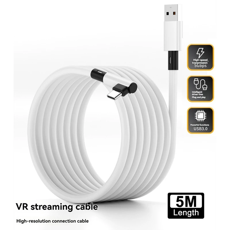 

Кабель VR 5 м для потокового передачи данных 3S/3/2 VR Кабель типа C для зарядного устройства для VR-ELEC