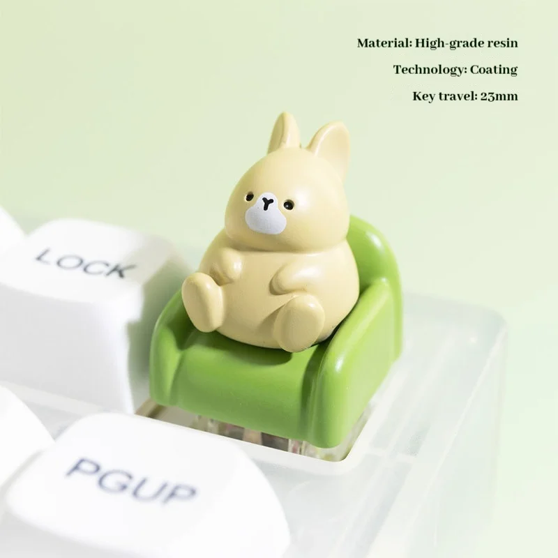 Animal Themed Personalized Keycaps Small Elephant Bunny Puppy Lamb Cute Keycaps Customized Mechanical Keyboards Keycaps Gift