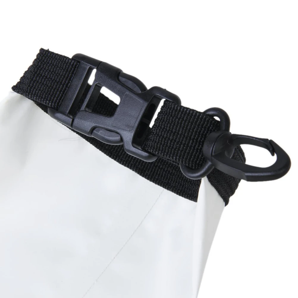 

2L Waterproof Dry Bag White Pvc Mesh Outdoor Storage Bag Foldable Compression 285*180Mm With Buckle Hook For Sailing Rafting