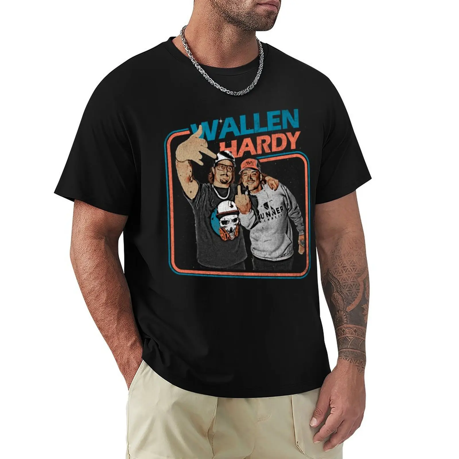 

Wallen Hardy Vintage 80s T-Shirt designer shirts plus sizes valentines boutique clothes cotton man t-shirts mens t shirts