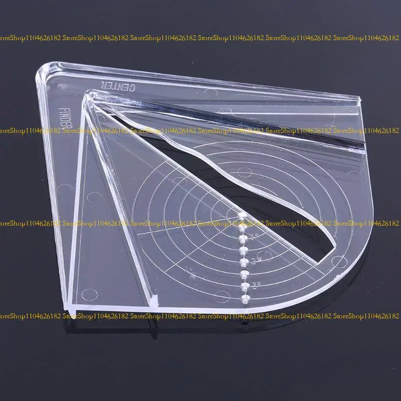 

Q2Q4 Transparent Center Finder Plastic Center Finder Layout Tool Square Round