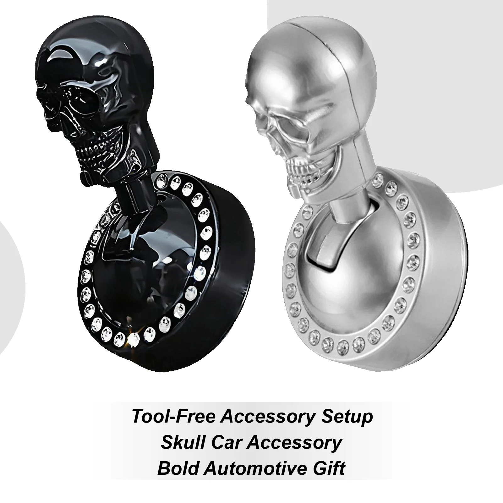 Start Button Shift Knob Universal Skull-Shaped Gothic Lever Starter Button Cover For Trucks RVs Boats Vehicle Engine Outdoor