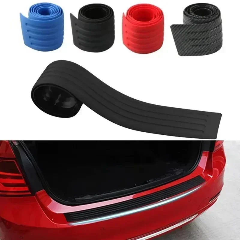 Universal Car Trunk Door Sill Plate Protector Anti-Scratch Rear Bumper Guard Rubber Mouldings Pad Trim Cover Strip Car Styling
