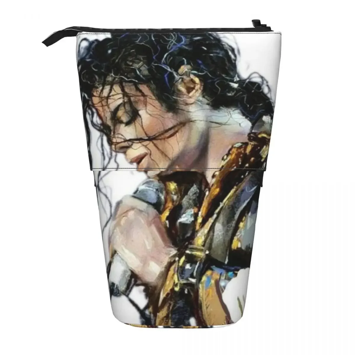 

Michael Jackson Musicians Singers Dancers Reversible Pencil Case Pen Holder Storage Pencil Bag for Studen School