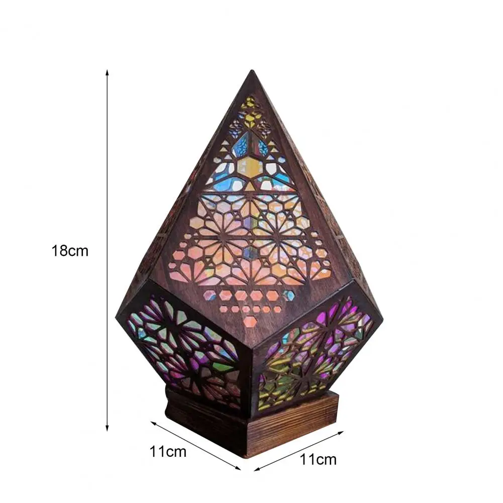 Polar Star Floor Lamp Wearable Home Party Wedding Bohemian Starry Projection Lamp Wood Projection Hollow Lamp