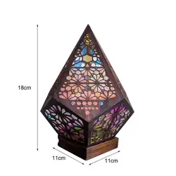 Polar Star Floor Lamp  Wearable Home Party Wedding Bohemian Starry Projection Lamp  Wood Projection Hollow Lamp