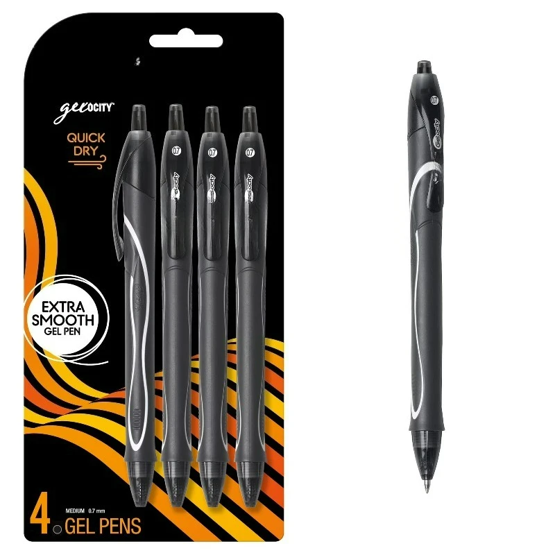

Ручки-гели Gelocity Quick Dry, черные чернила, средняя толщина стержня (0,7 мм), 4 штуки в упаковке
