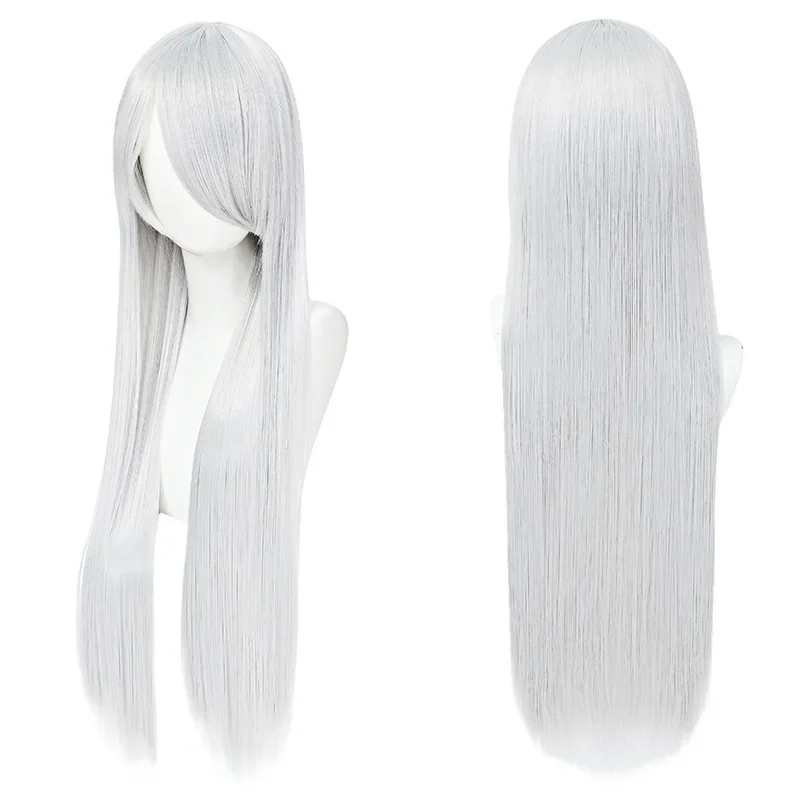 80cm Colorful Long Straight Synthetic Hair White Purple Black Cosplay Wig For Men And Women Synthetic Wig Anime Styling view 5