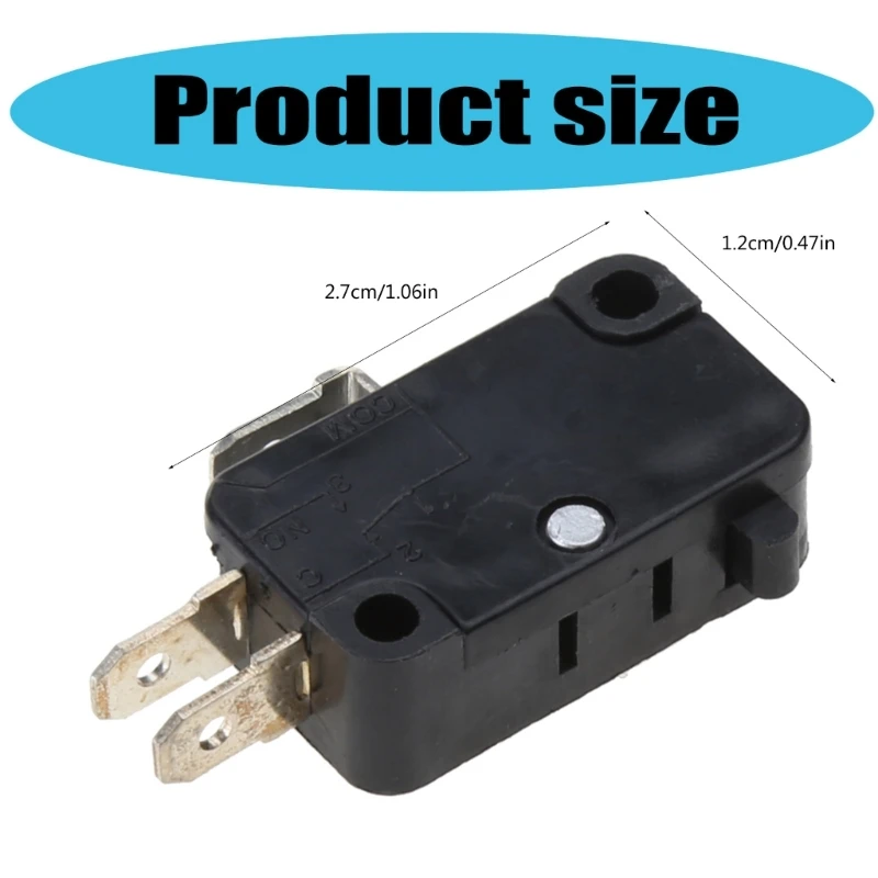 KW7-0C Mini Limit 1NO + 1NC ติดต่อไมโครเวฟประตู สวิทช์ปุ่ม (3 Terminal) AC125V/250 V 15A