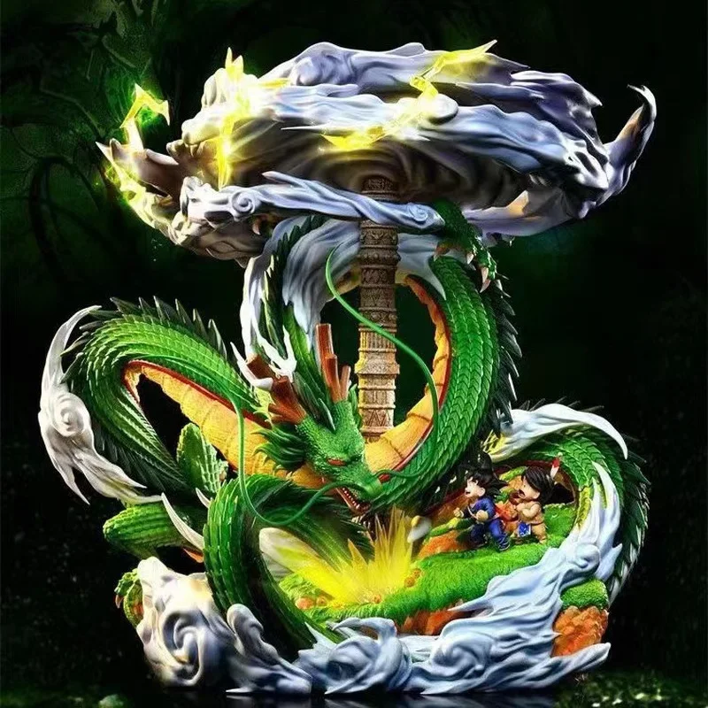 

Dragon Ball Cartoon Characters Dragon Ball Genting Shenlong And Goku Kalinta Hand-Made Model 22cm Ornaments Cartoon Kidsg Gifts