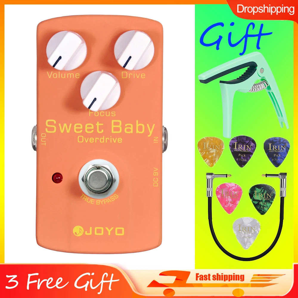 

JOYO JF-36 SWEET BABY Effects Pedal Overdrive Low-Gain Adapt to Various OD Styles True Bypass Pedal Electric Guitar Effect Pedal