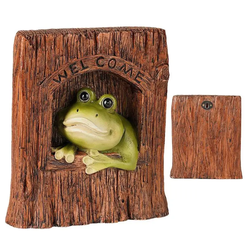 Garden Tree Decorations Mini Resin Frog Window Decor Ornament Frog Sculpture Ornaments Cute Tree House Accessories For Fence