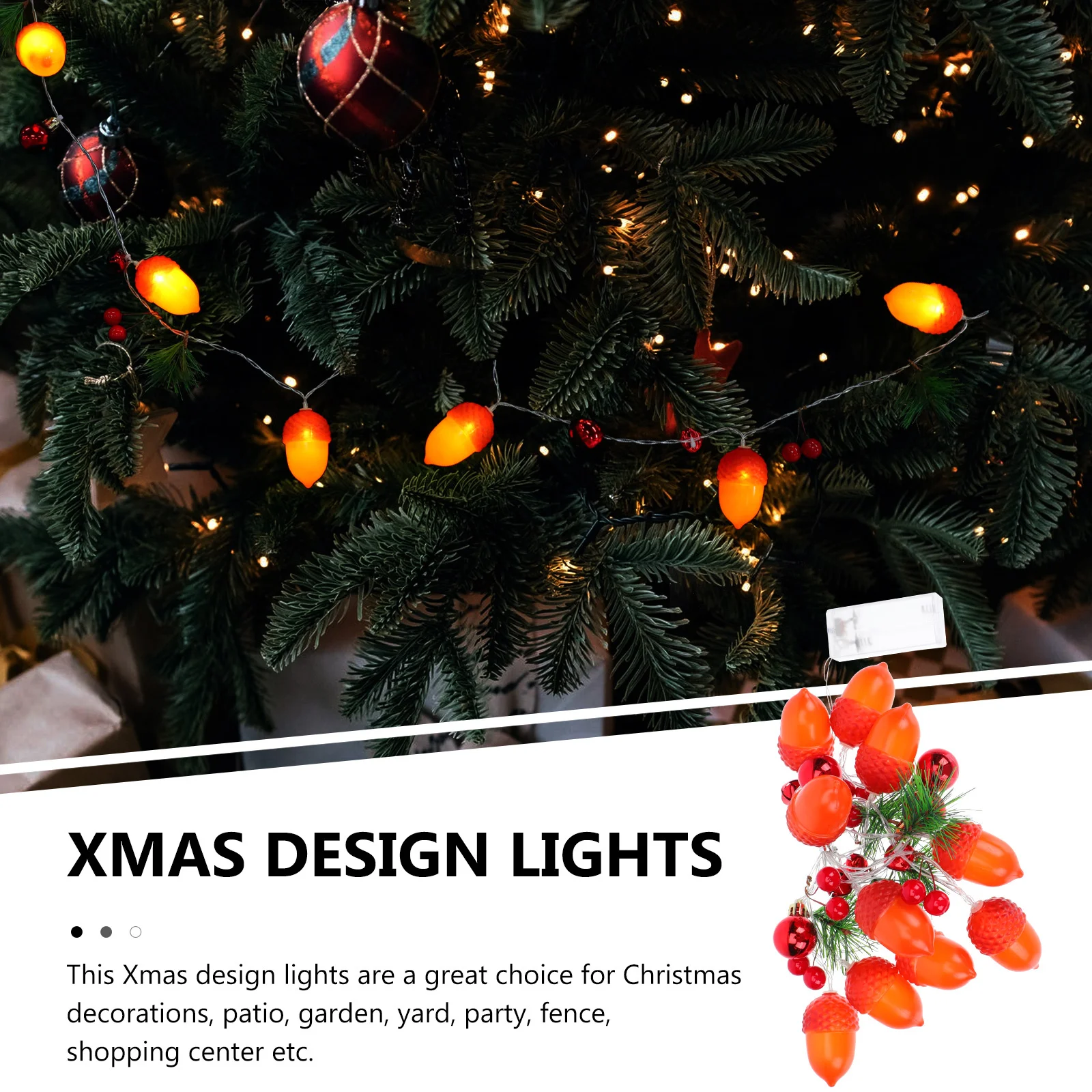 1 قطعة عيد الميلاد مصباح سلسلة الصنوبر مخروط تصميم بالطاقة المحمولة خفيفة الوزن احتفالية مصابيح تعليق للزينة للمنزل حديقة الطرف