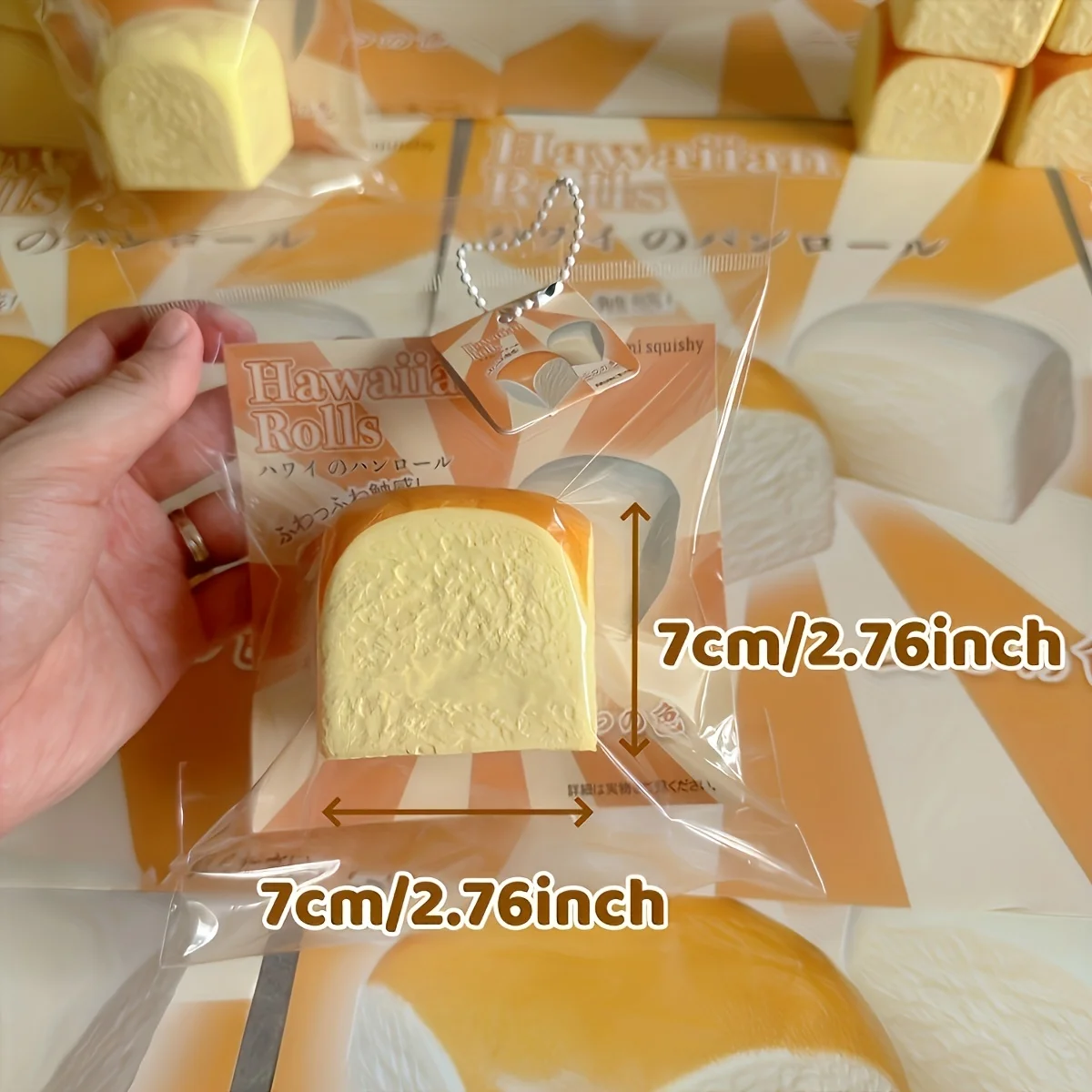 Pelúcia de pão havaiano realista de ascensão lenta - Decoração de mesa Prank Prop Presente de festa de feriado