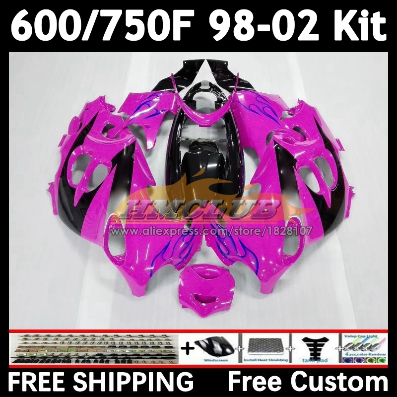 Body For SUZUKI KATANA GSXF 600 750 rose black GSXF600 1998 1999 2000 2001 2002 24No.65 GSX750F GSXF750 98 99 00 01 02 Fairing