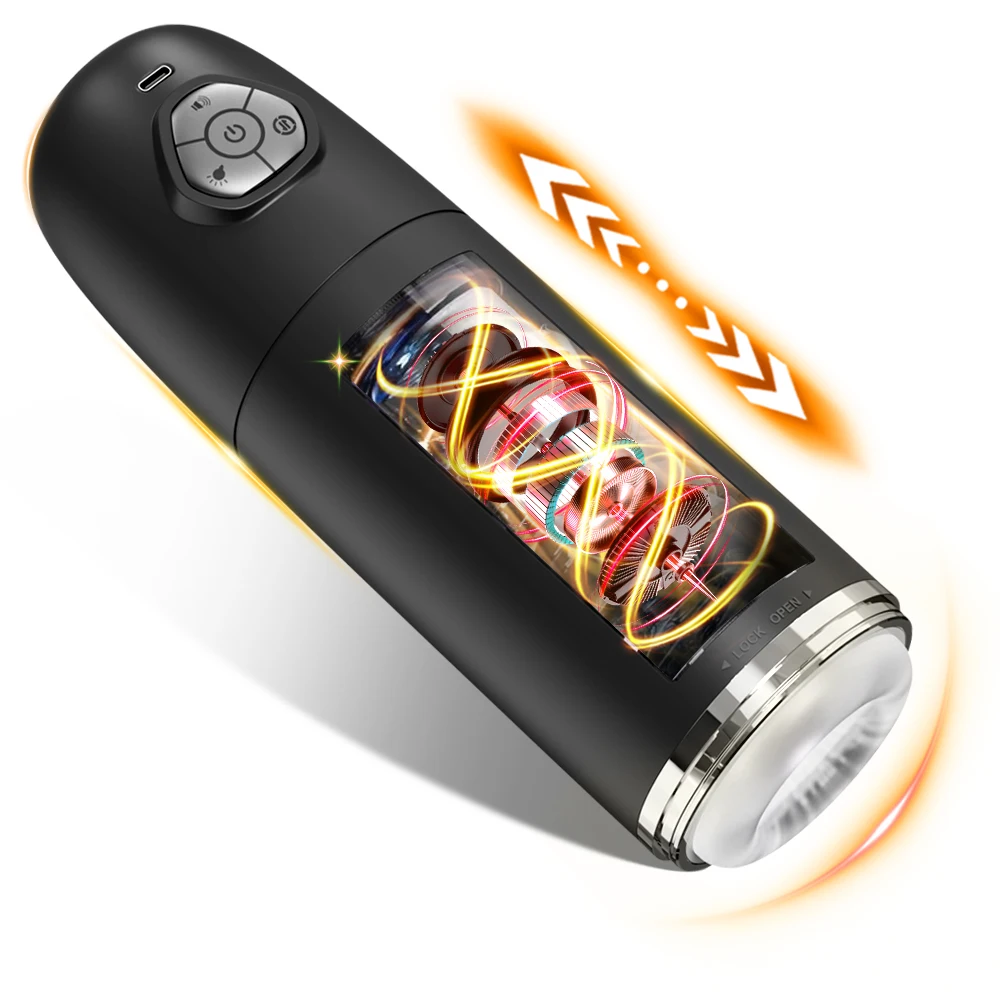 Automatic Male Masturbator Telescopic Rotation Adult Masturbator Cup Penis Pump Vibrating Thrusting Rotating Blowjob Sex Toys 18