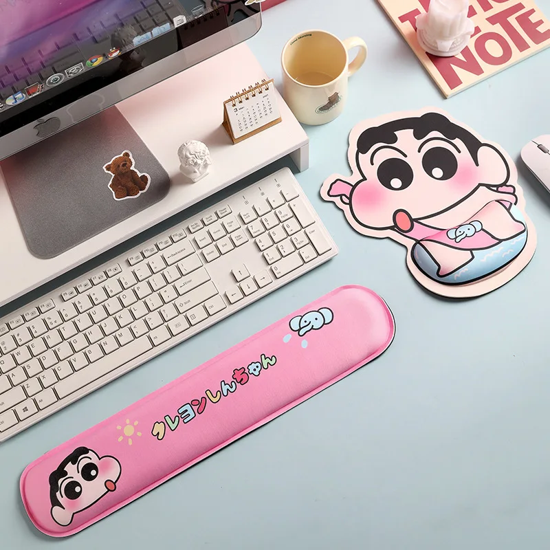 Alas Mouse gambar kartun lucu untuk pria dan wanita, mainan aksesori sandaran tangan Keyboard Laptop kantor