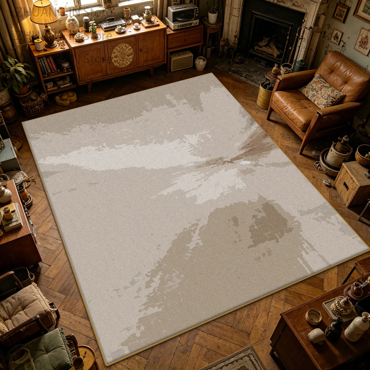 Modern Wabi Sabi Style Short Velvet Shop Carpet Decoration Living Room Non-slip Soft Rug Easy Clean Fluffy Large Size Floor Mats