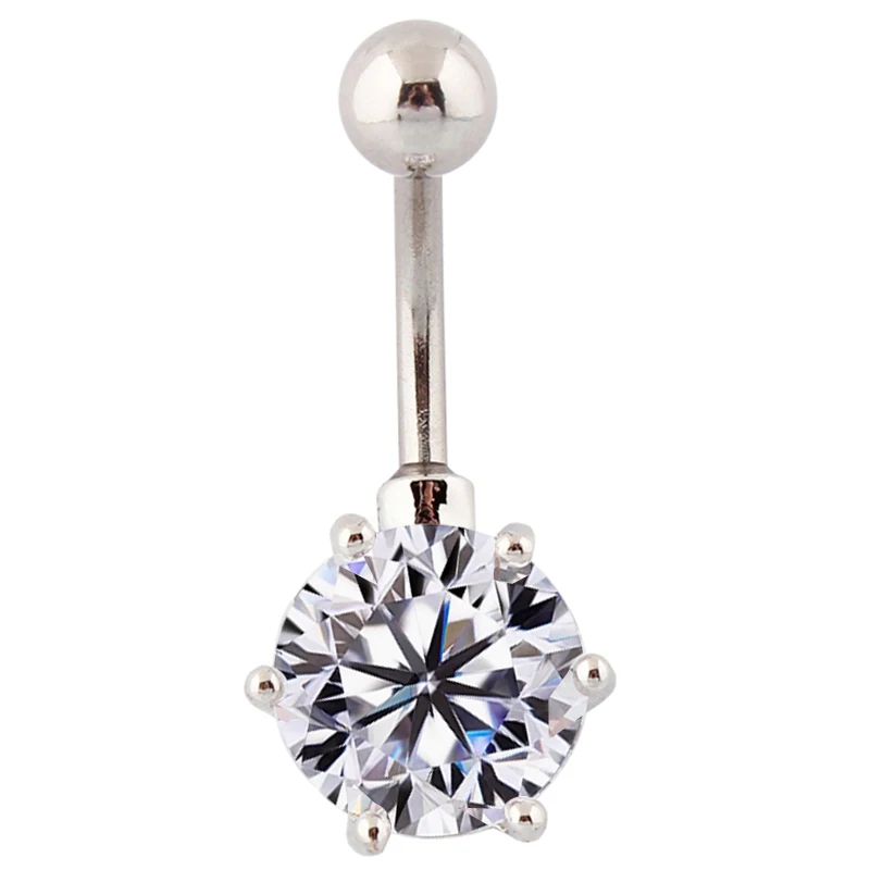 Belly button ring basic model 14G 10mm stainless steel rod Simple Body Piercing Nickel-free Fashion jewelry Navel bar