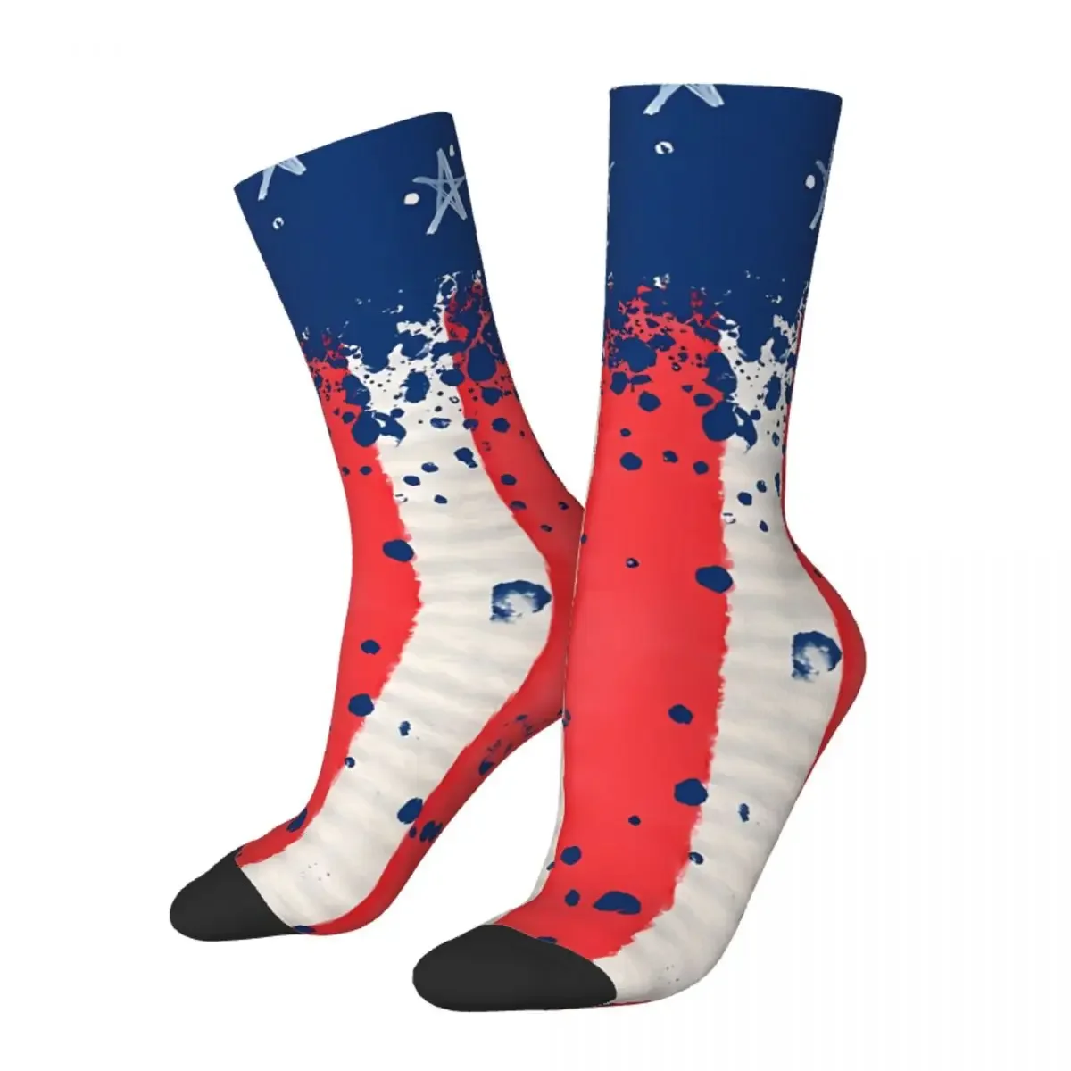 

Hip Hop Vintage 4th Of July Americana Crazy Men's Socks Unisex Harajuku Pattern Printed Funny Happy Crew Sock Boys Gift