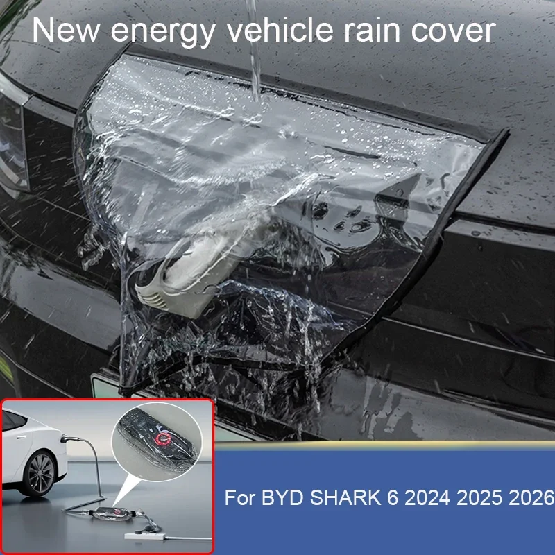 

Car Charging Guns Storage Bag Energy Charging Port Rainproof Cover For BYD SHARK 6 SEALION 8 TANG HAN 2024-2026 Auto Accessories