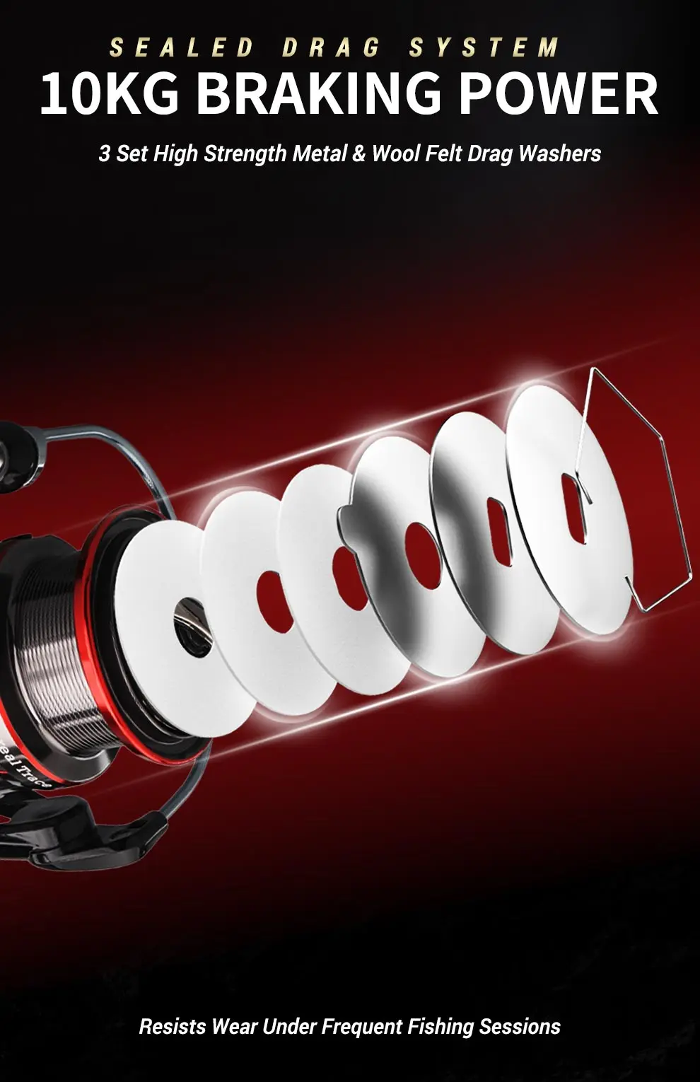 Huidiao Spinnrolle 3000, langsames Oszillationssystem, 10 kg maximale Bremskraft, 5+1BB CNC-Metallspule/-griff für Salzwasser und Süßwasser – Detail 4