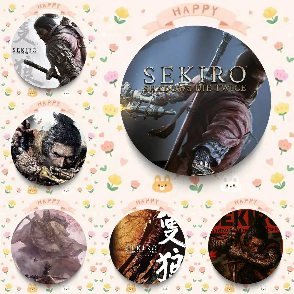 Game S-Sekiro Shadows Die Twice Pins Brooch Cartoon Badge For Friend Backpack Clothes Collect Accessories Jewelry Gift