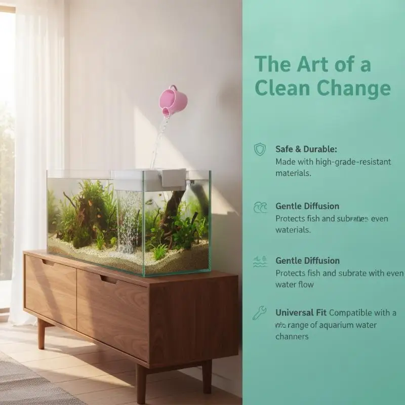 Aquarium Fish Tank Water Change Flow Diffuser Anti-Siphon Sand Softening Water Flow Tool Special Anti-Splash Buffer Stand