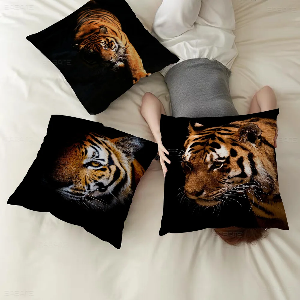 Animal Tiger Stitch Lucky Dragon Pillow Cover Sofa Cushion Cover Home Room Decoration Children Gift