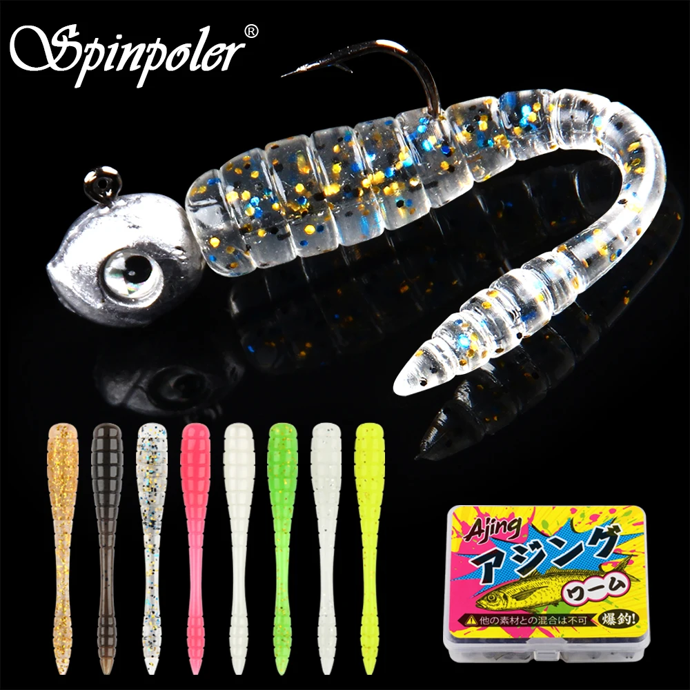 Spindoler 4,8 cm Ajing Soft Fishing Köder Mini Plastik köder TPR Rock fishing Stream Fluss Meer kleinere Raubtiere Drop Shot Tackle