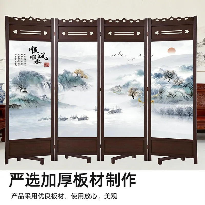 PF-11 Wooden Screen Partition for Bedroom, Living Room, Hotel, and Office Foldable Mobile Folding Screen