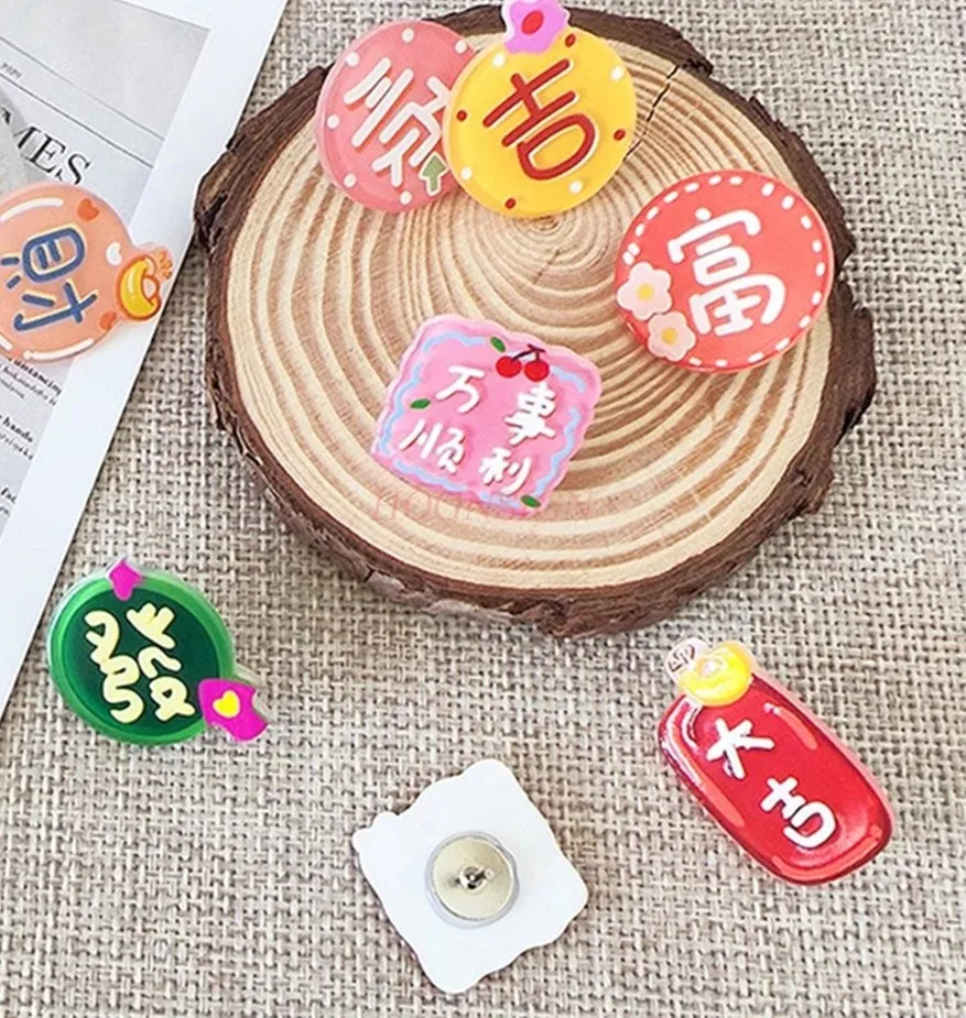 8pcs Push Pin Emoji Pack Acrylic Felt Soft Wooden Board Push Pin Message Board Pin Press Pin