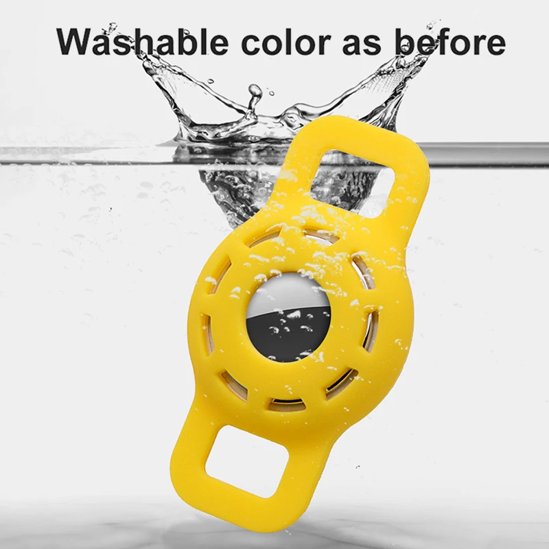 에어태그 케이스 보호 슬리브 개 고양이 칼라 파인더, 애완 동물 추적기, 애플 에어태그용 다채로운 발광 실리콘 케이스