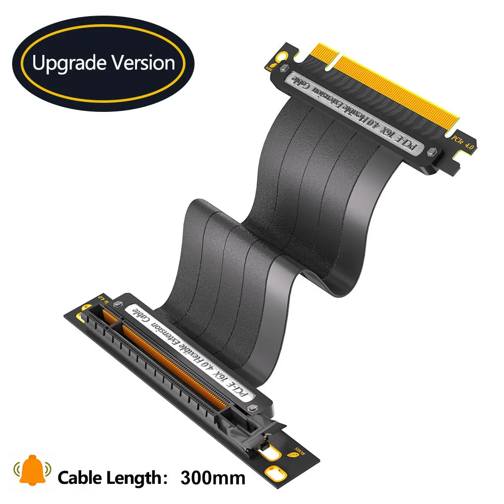 NONE PCIE 4.0-Verlängerungskabel, PCIE 4.0 x 16 Extender-Riser-Kabel, hohe Abschirmung, effizient für Grafikkarte, GPU-Halterung 7
