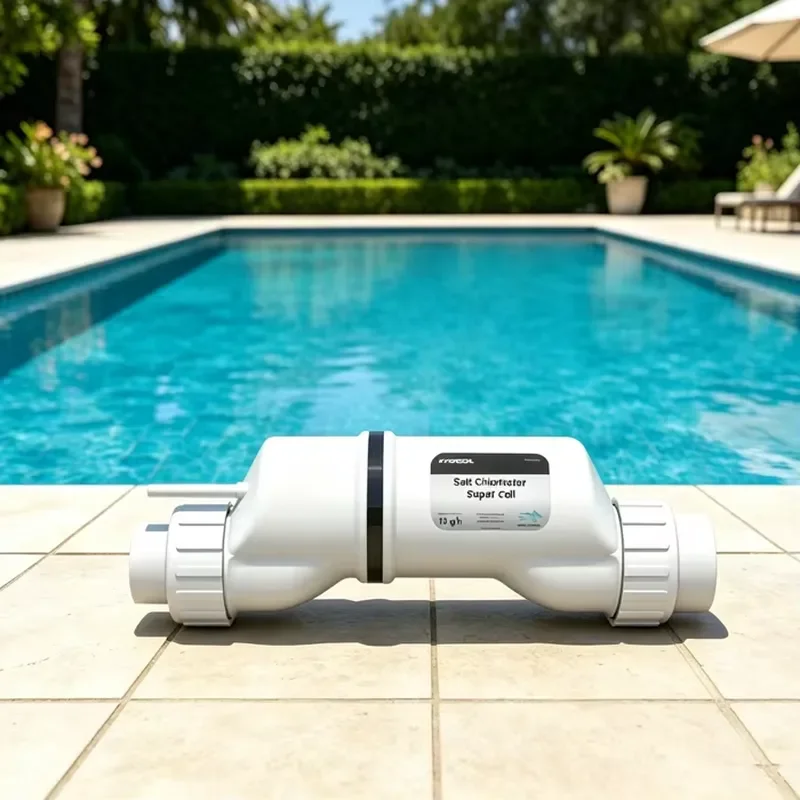 Salt Chlorinator for Automatic High Efficiency Modern Swimming Pool Disinfection Super Cell