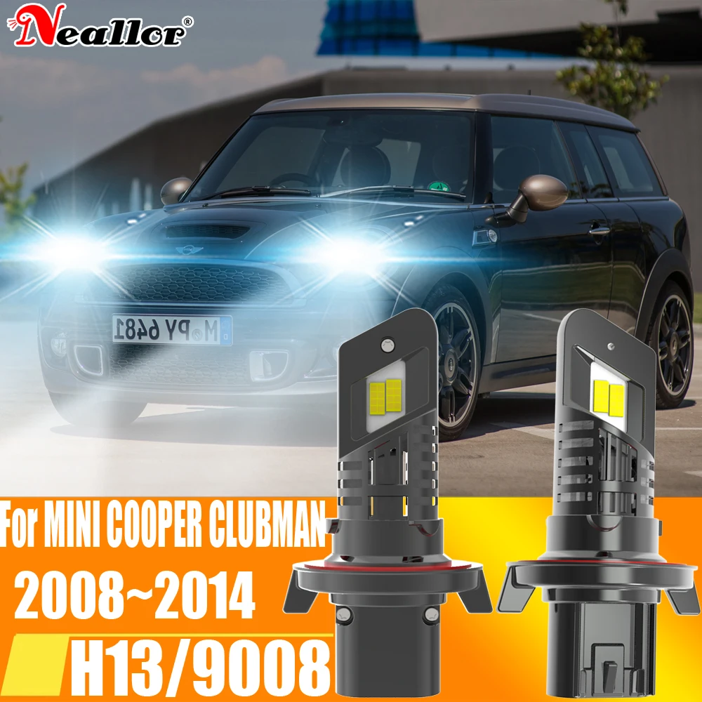 

2pcs H13 9008 Led Headlight Canbus Car Bulb High Power White Auto Fog Light Diode Lamp 12v 55w For MINI COOPER CLUBMAN 2008~2014